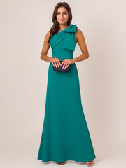 Sheath/Column One Shoulder Floor-Length Satin Evening Dress