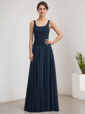 A-line Square Floor-Length Lace Chiffon Mother of the Bride Dress With Sequins