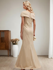 Elegant Wrap Sheath Mother Of The Bride Dresses With Split Front