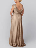 Round Neck Solid Color Maxi Dress